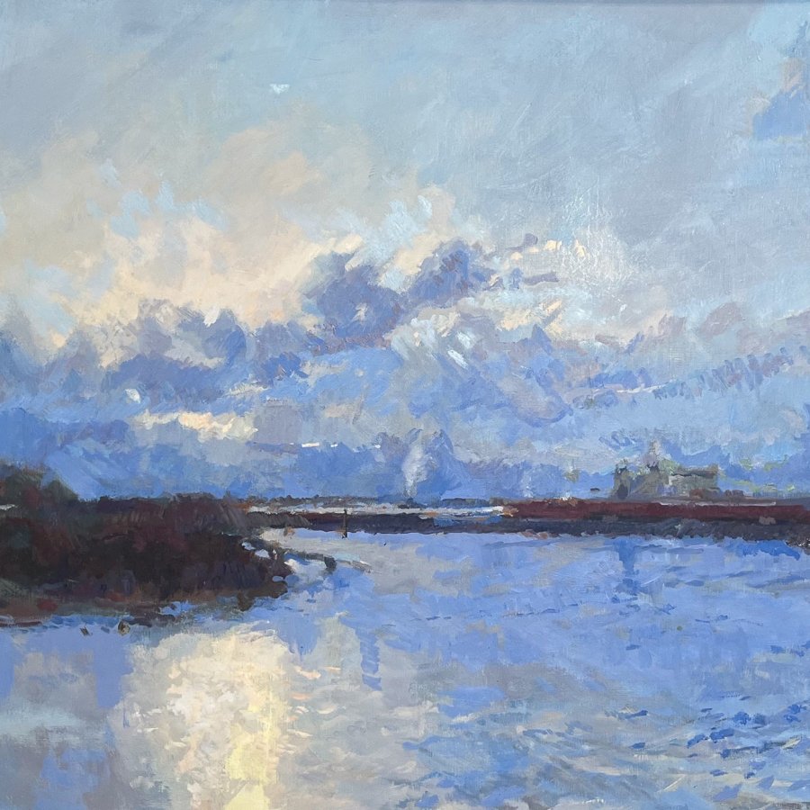 PORT ANGELES HARBOR, Peter Malarkey, oil on linen, 24 x 30 inches, copyright ©2024