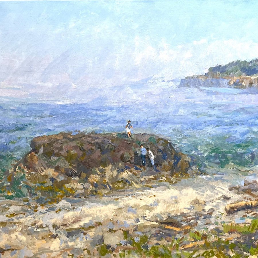 TIDE ROCK, Peter Malarkey, oil on linen, 22 x 28 inches, copyright ©2024