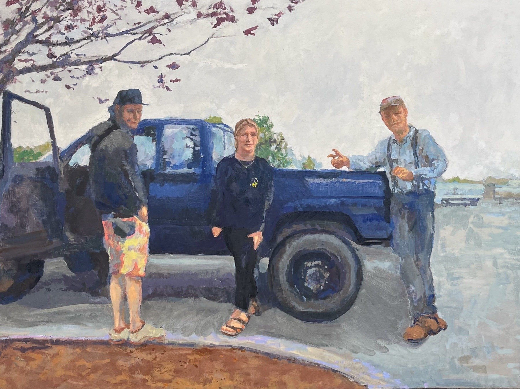 THREE FRIENDS, Peter Malarkey, oil on linen, 30 x 40 inches , copyright ©2024