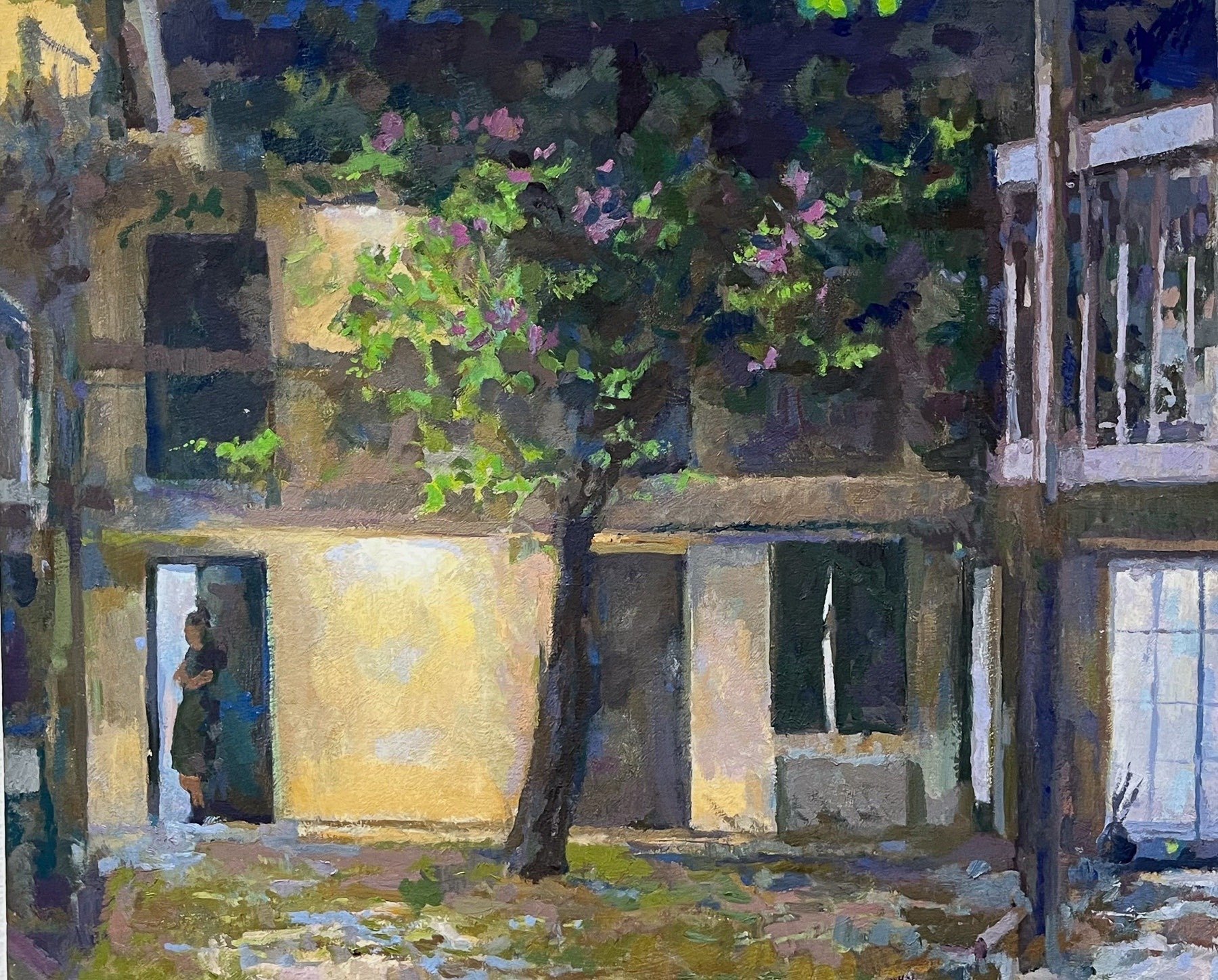 LA QUINTA COURT, Peter Malarkey, oil on linen, 22 x 27 inches, copyright ©2024