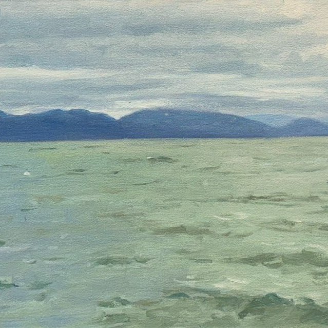 PUGET SOUND, oil on canvas, 11 x 15.5 inches, copyright ©1990