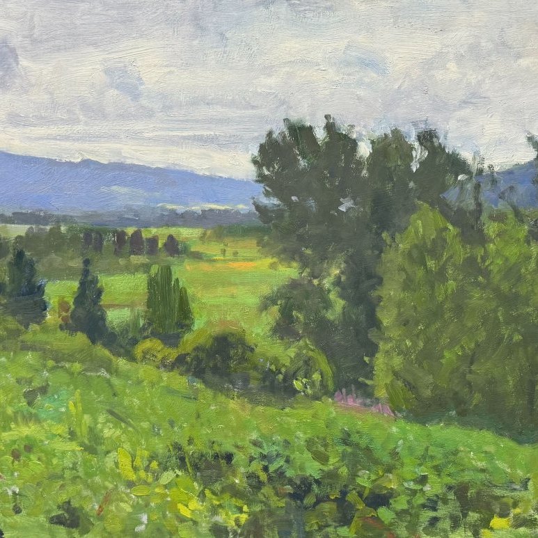I CAN SEE FOR MILES, William E. Elston, oil on MDH panel, 17 x 36 inches, copyright ©2023